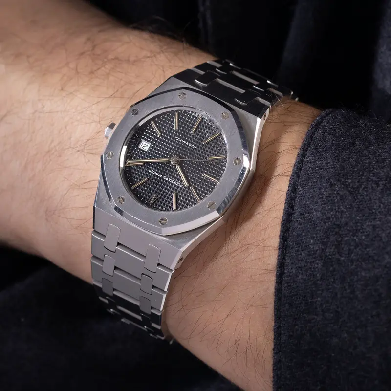 Audemars Piguet Royal Oak seltene Übergangsreferenz 14486ST mit Box und Papieren