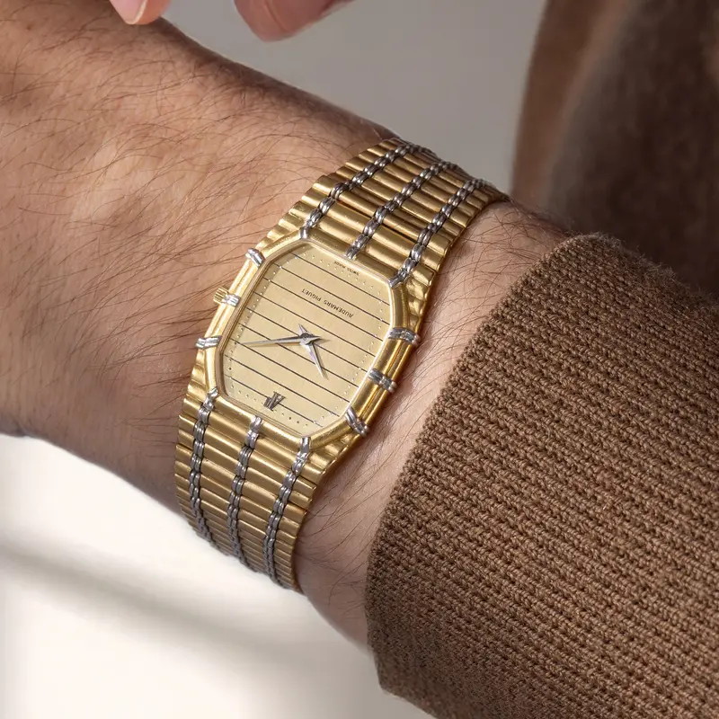 Audemars Piguet Two-Tone "Bamboo" Quartz 18K Yellow & White Gold