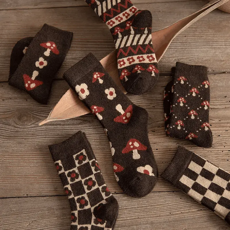 Autumn Forest Crew Socks (6 Designs)