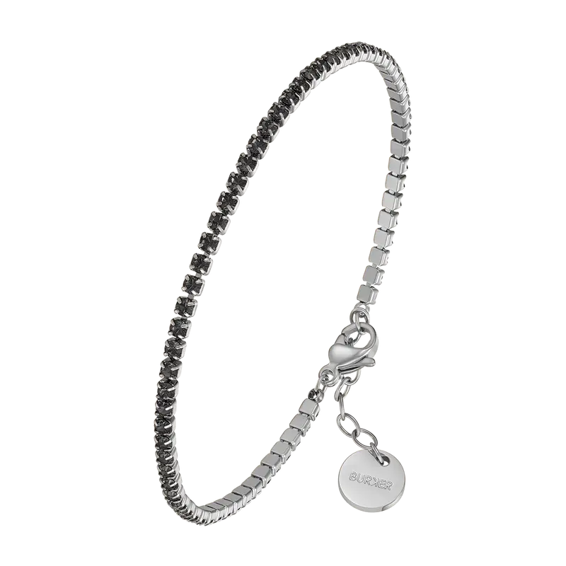 Ava Petite Silver Black Bracelet