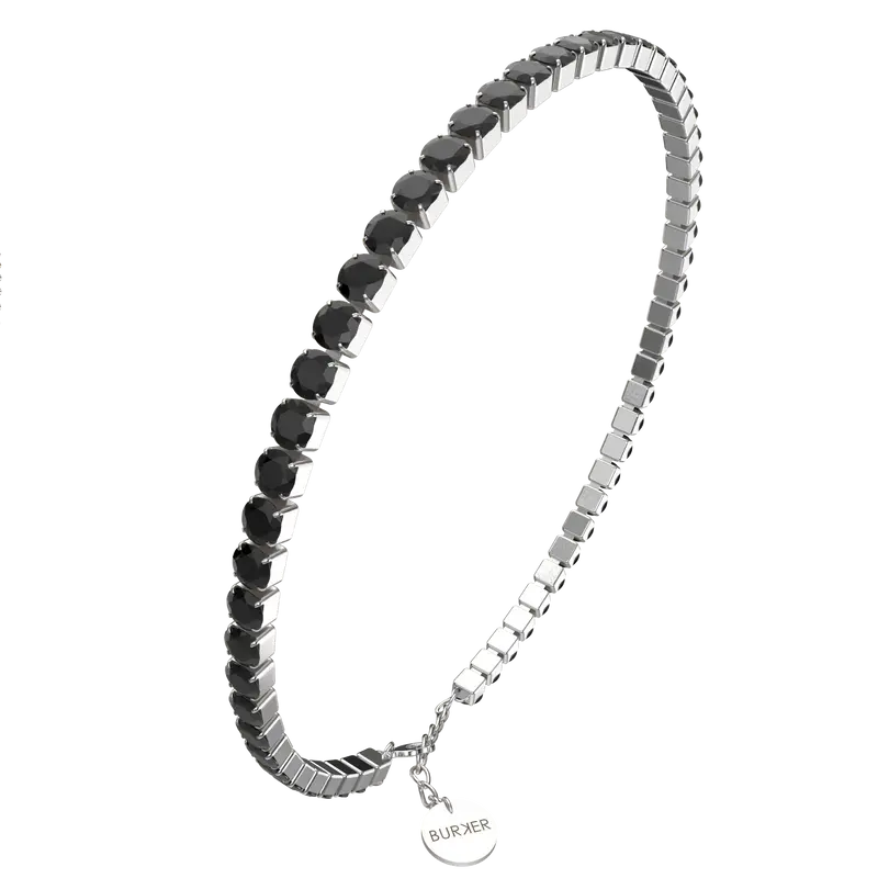 Ava Silver Black Bracelet
