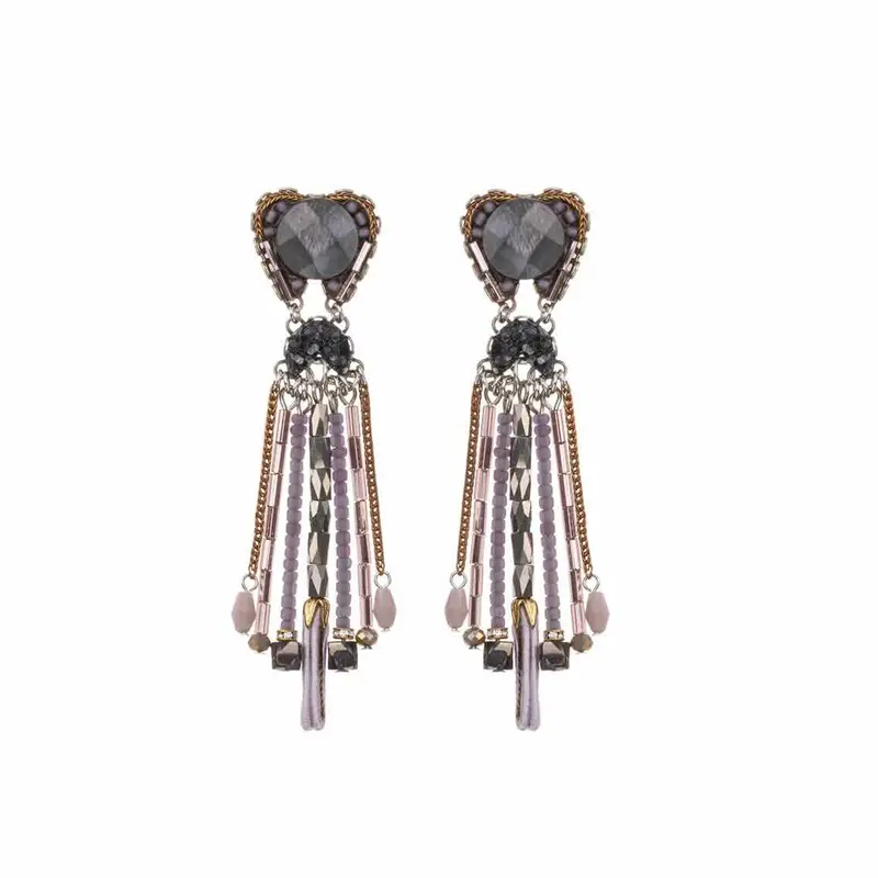 ayala bar mid season set purple long beaded purpar