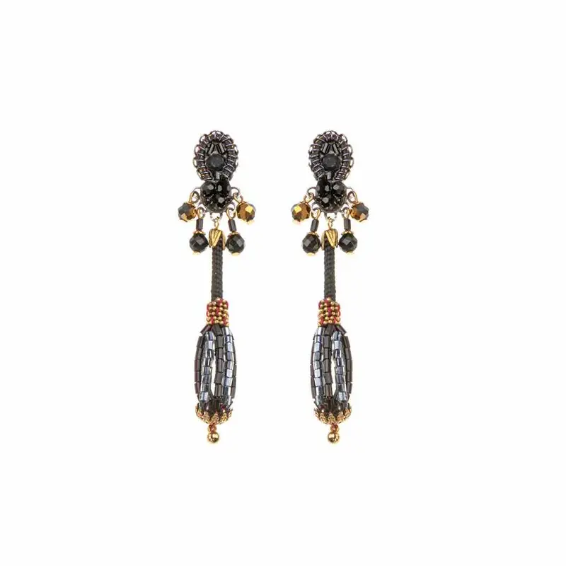 ayala bar oorbellen mid season long beaded koa