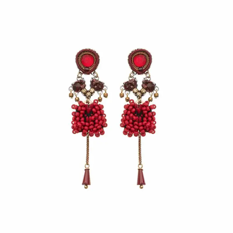 ayala bar oorbellen mid season set red beaded sani