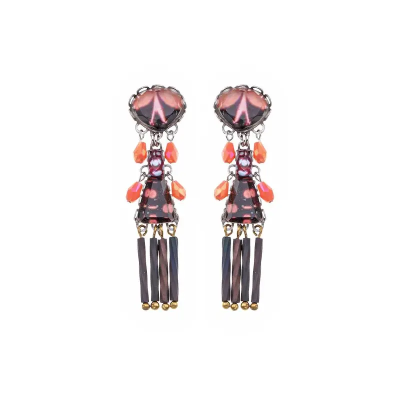 Ayala bar oorbellen Rosy clay R2325