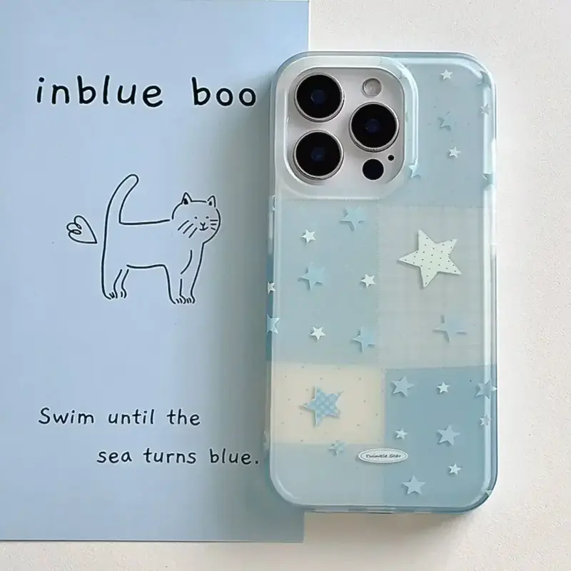 Baby Blue Starry iPhone Case