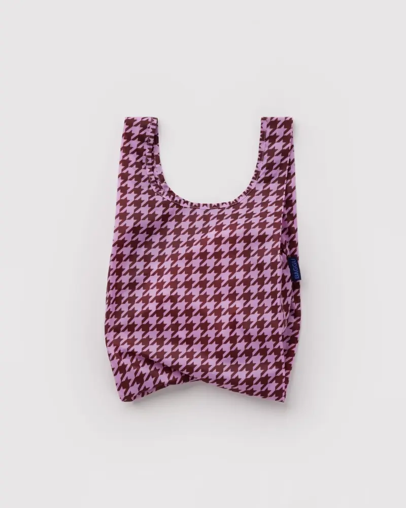 Baby Reusable Bag - Pink Houndstooth