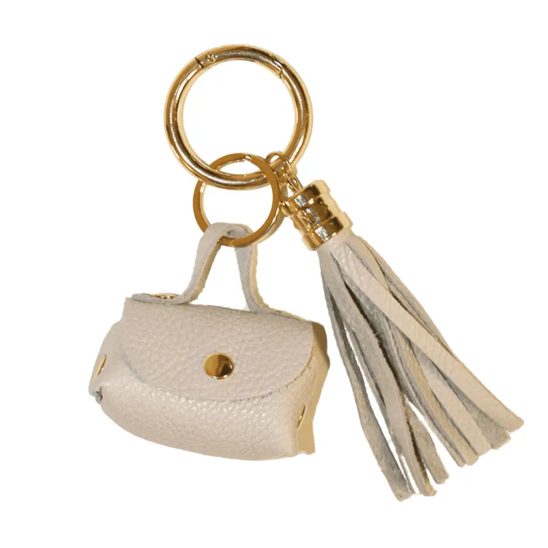 Bag charm beige