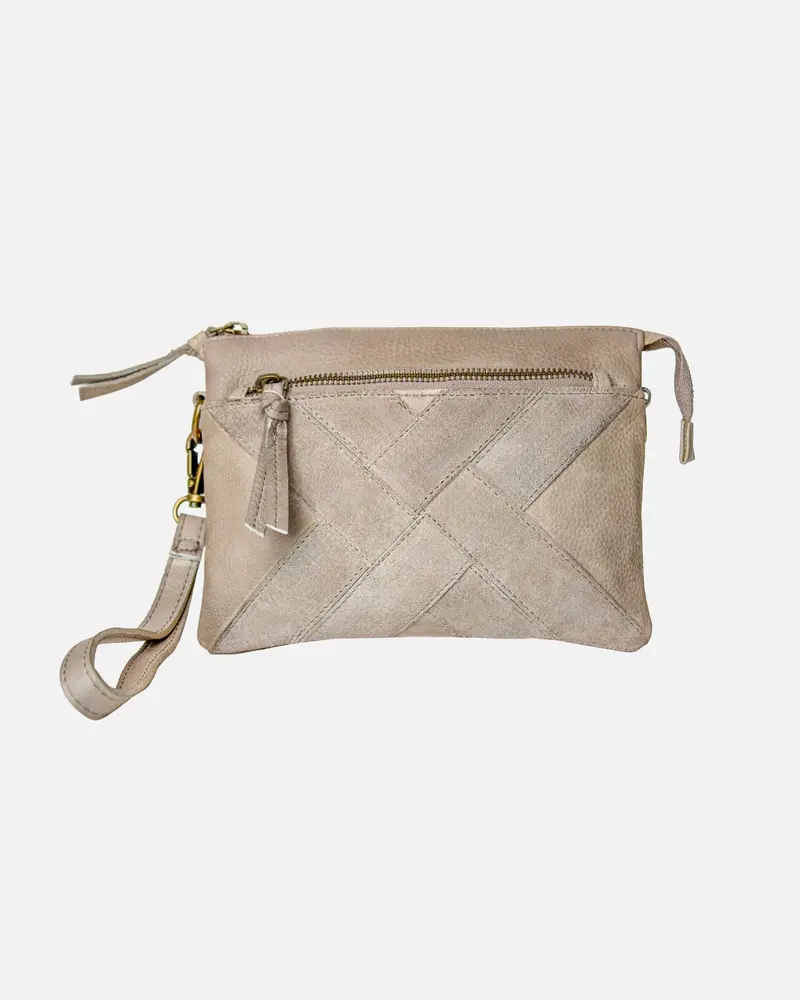 Bakema │ Leren Crossbodytas met suede accenten