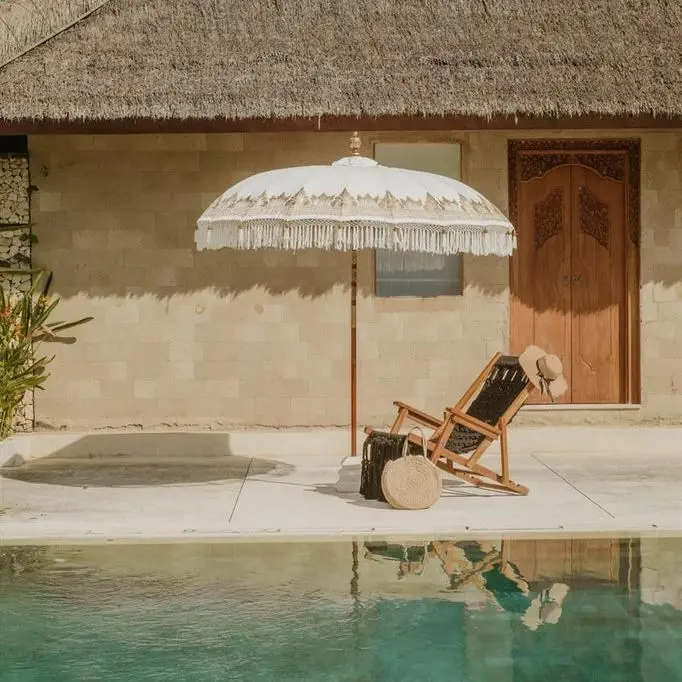 Bali Parasol - Half Goud Créme -180cm