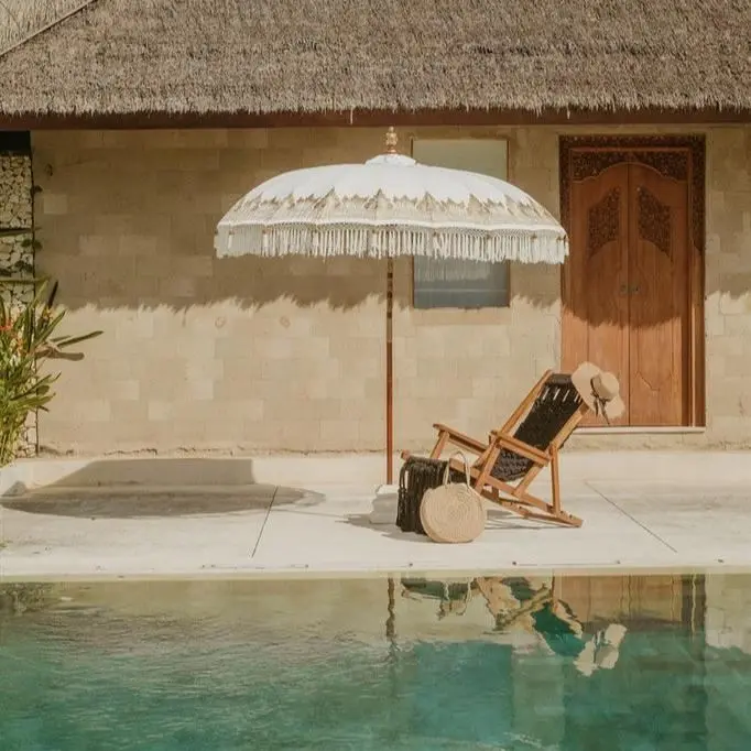 Bali Parasol - Half Goud Créme - 280cm