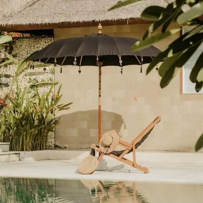 Bali Parasol - Zwart - 180cm