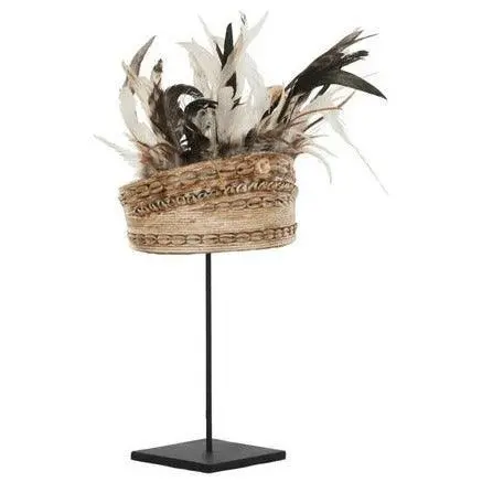 Balinese Helm met Schelpen en Veren H55cm MUST Living
