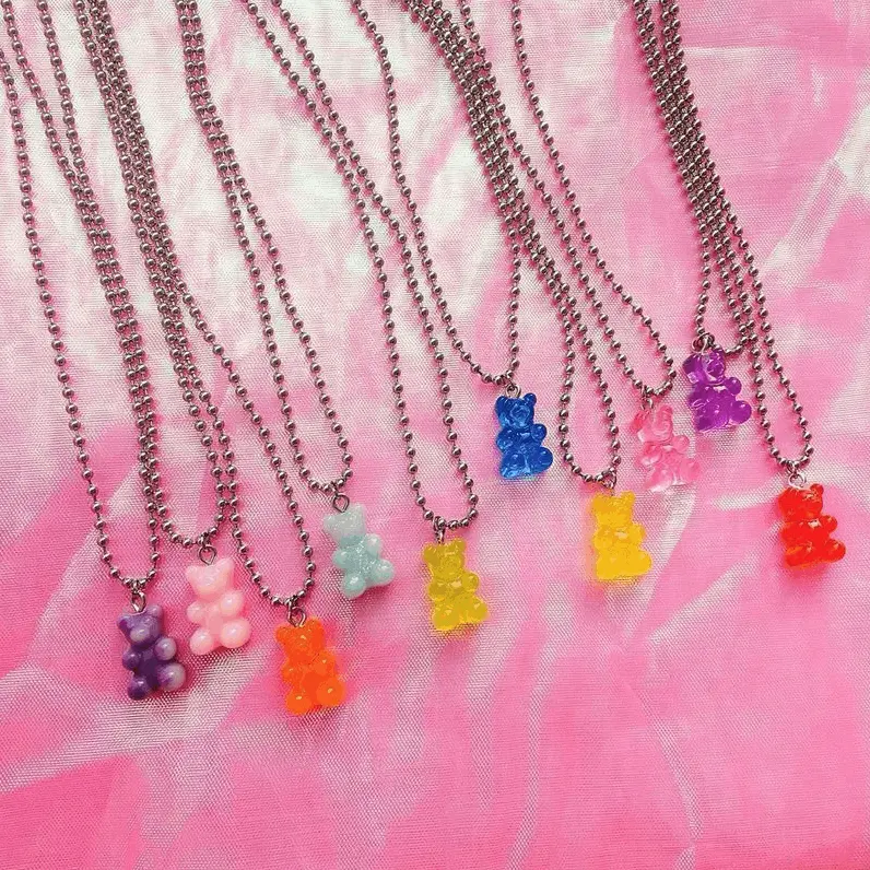 Ball Chain Gummy Bear Necklace