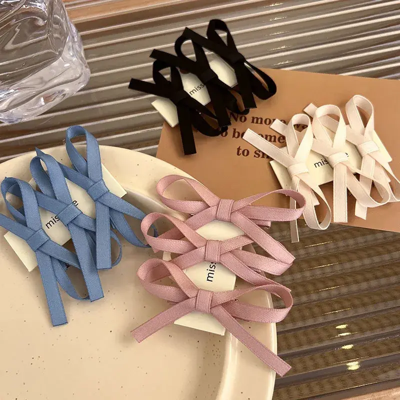 Balletcore Ribbon Bow Hairclip Sets (3 Hairclips)