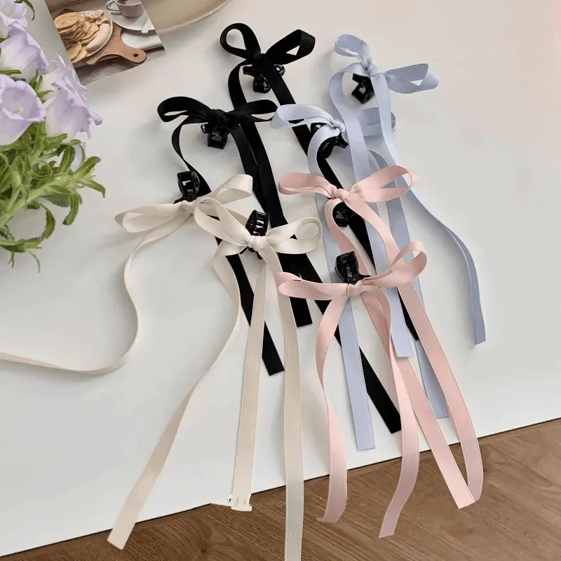 Balletcore Ribbon Hair Clips (4 Colours)