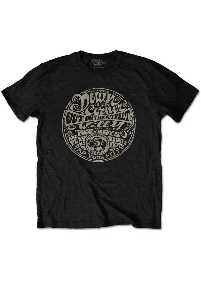 Band Shirts Creedence Clearwater Revival Down On The Corner T-Shirt Black