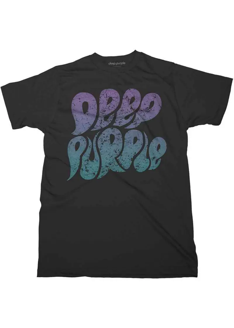 Band Shirts Deep Purple Bubble Logo T-Shirt Black
