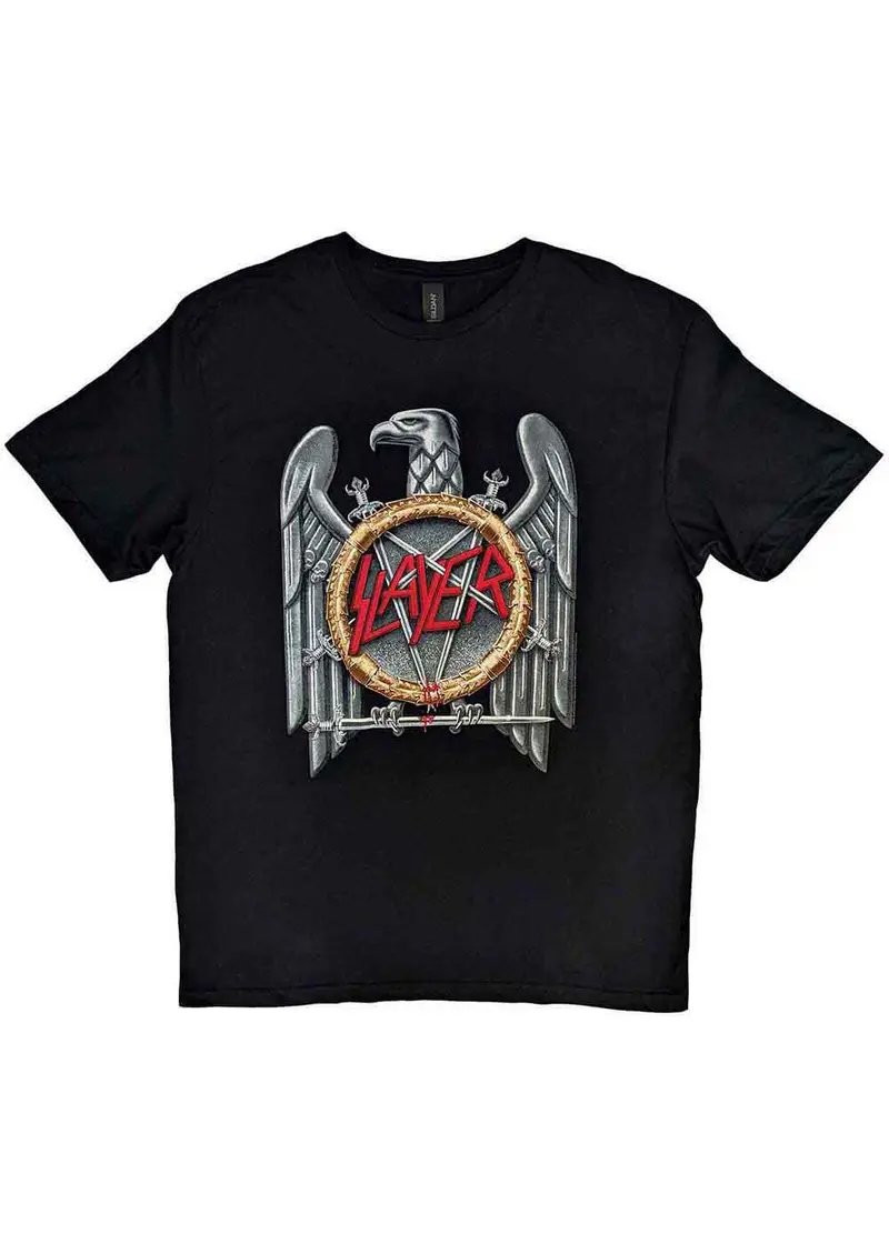 Band Shirts Slayer Silver Eagle T-Shirt Black