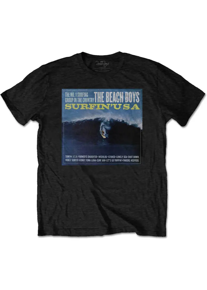 Band Shirts The Beach Boys Surfin' USA Black T-Shirt
