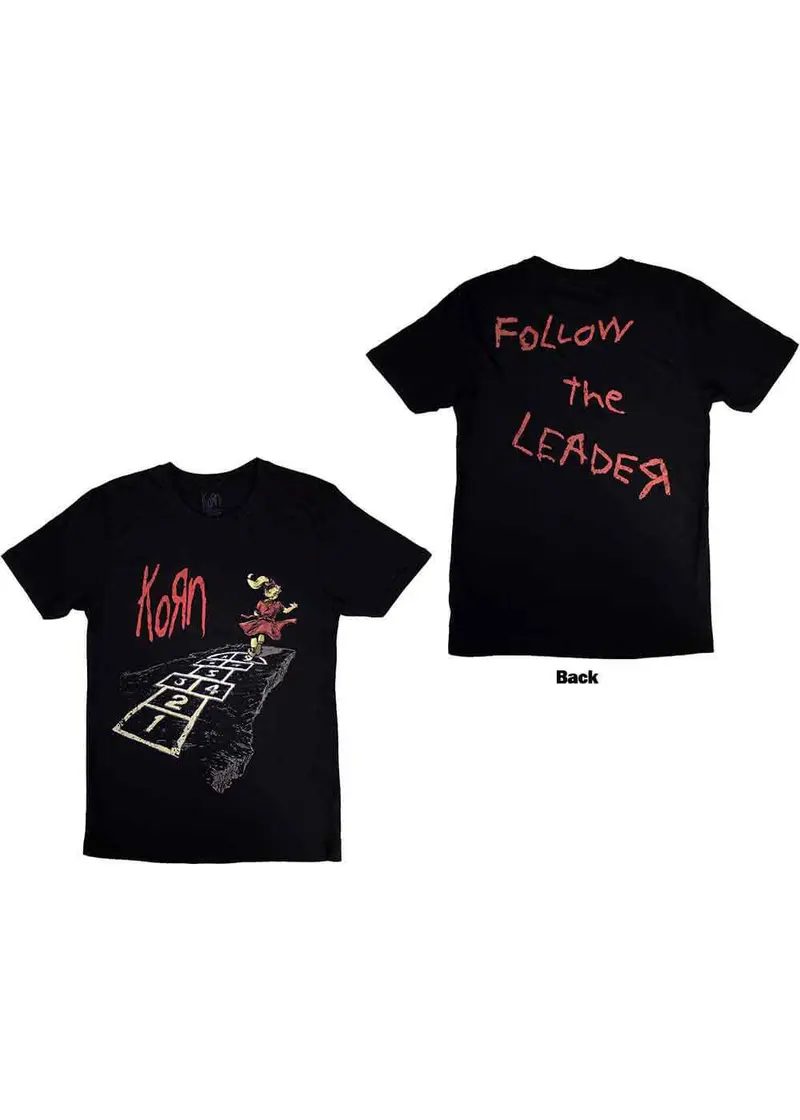 Band T-Shirts Korn Follow The Leader Hopscotch T-Shirt Black