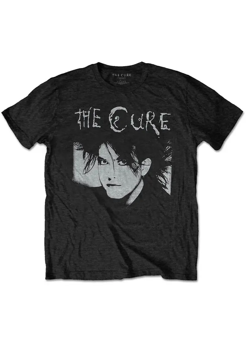 Band T-Shirts The Cure Robert Illustration T-Shirt Black