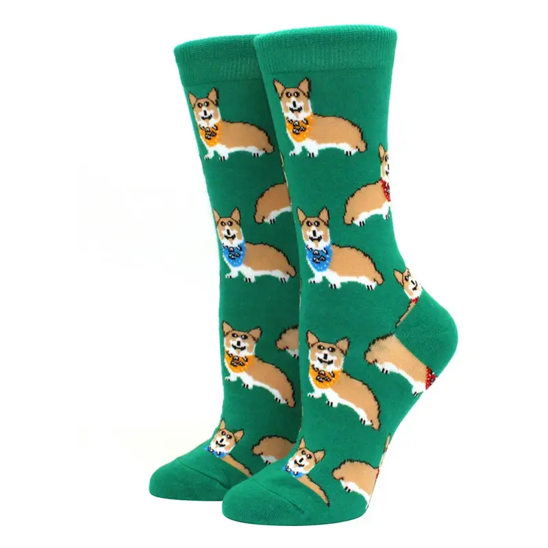 Bandana Corgi Pattern Crew Socks