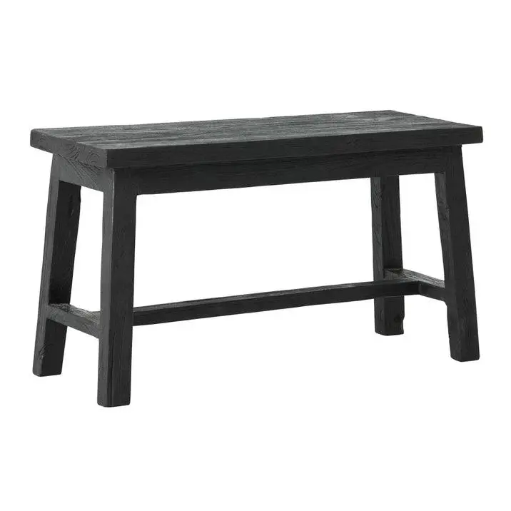 Bankje Trinity Gerecycled Teakhout Zwart 80cm MUST Living