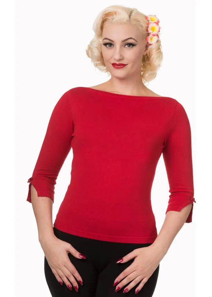 Banned Addicted 50s Red Sweater