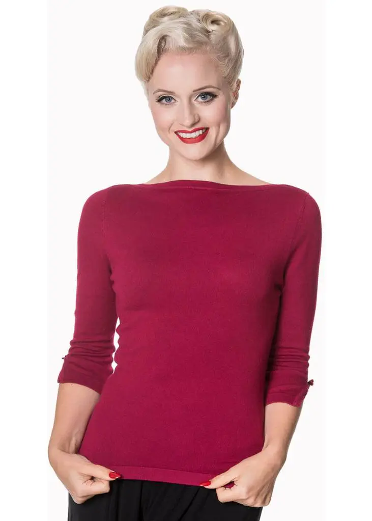 Banned Addicted 50s Sweater Plum