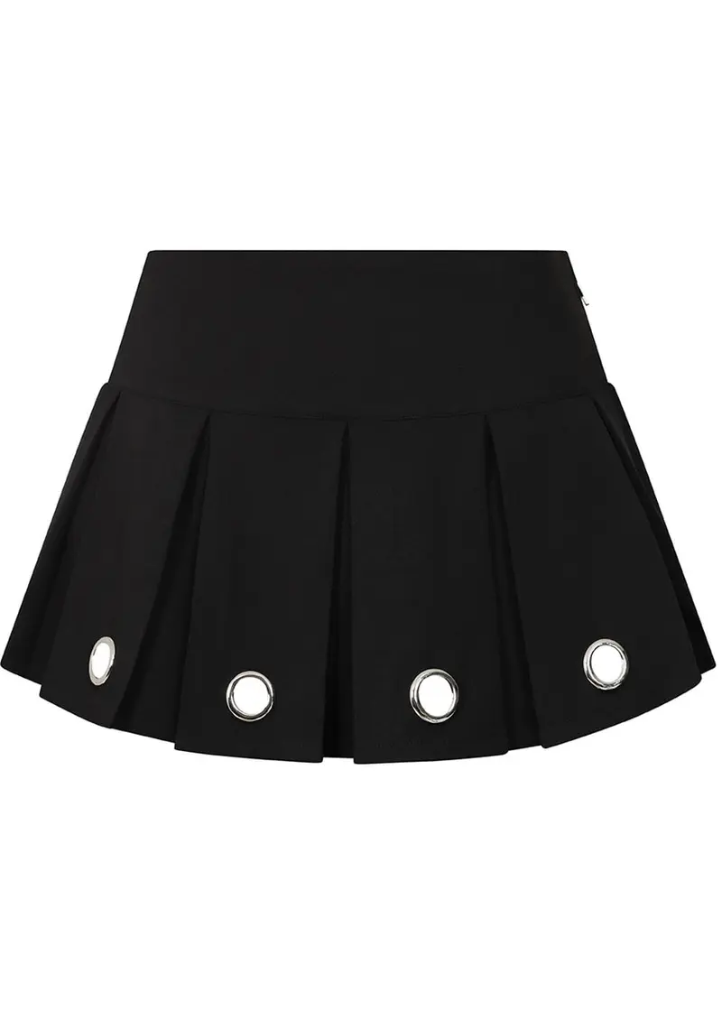 Banned Alternative Phoenix Ring Mini Skirt Black