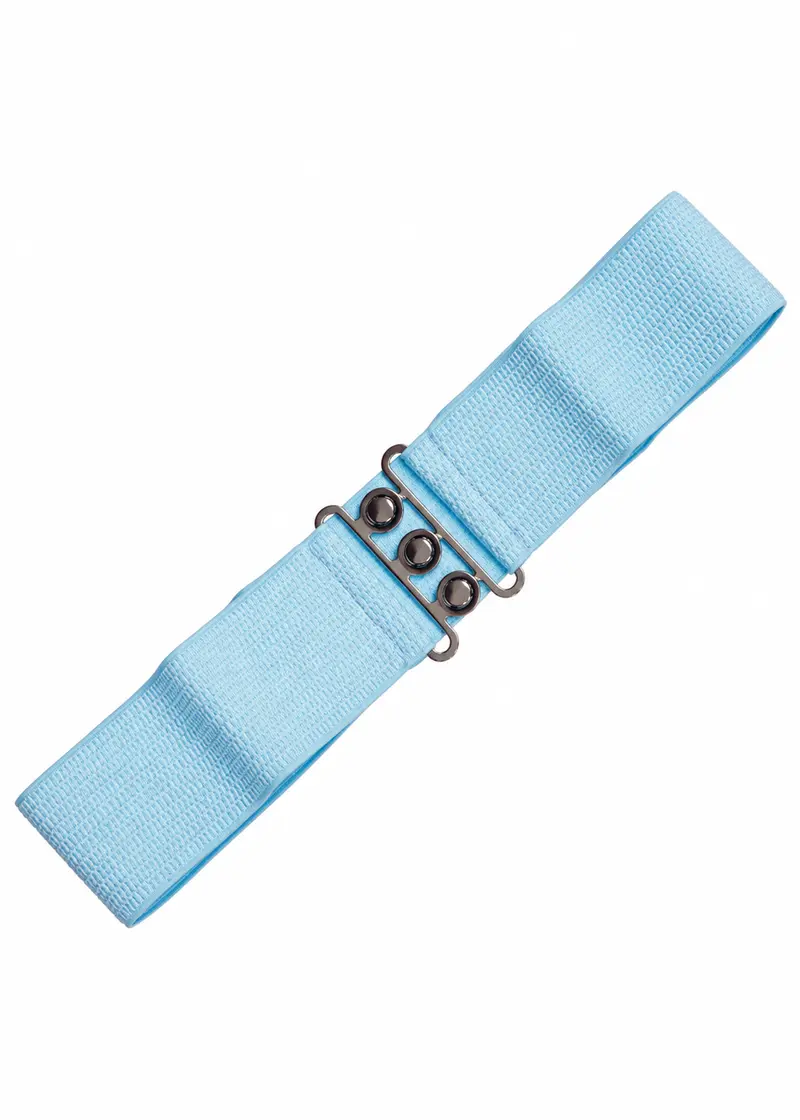 Banned Elastic 50's Belt Baby Blue