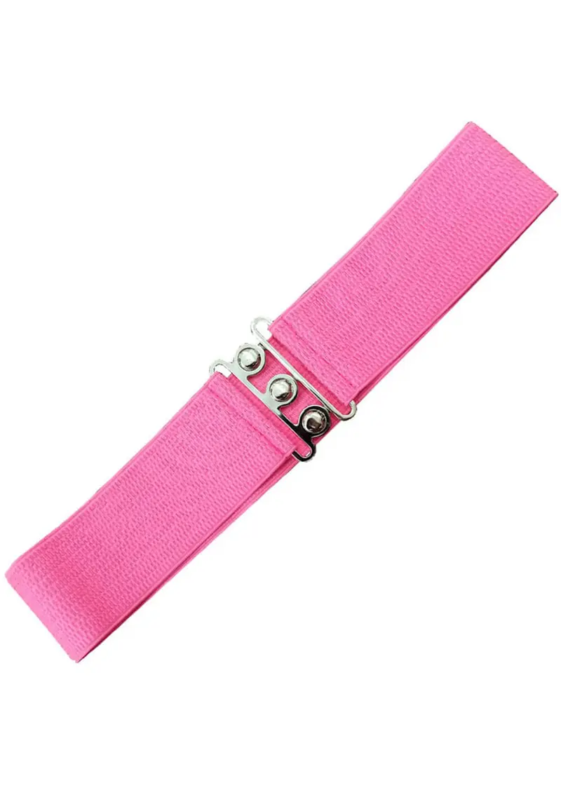Banned Elastic 50's Belt Hot Pink