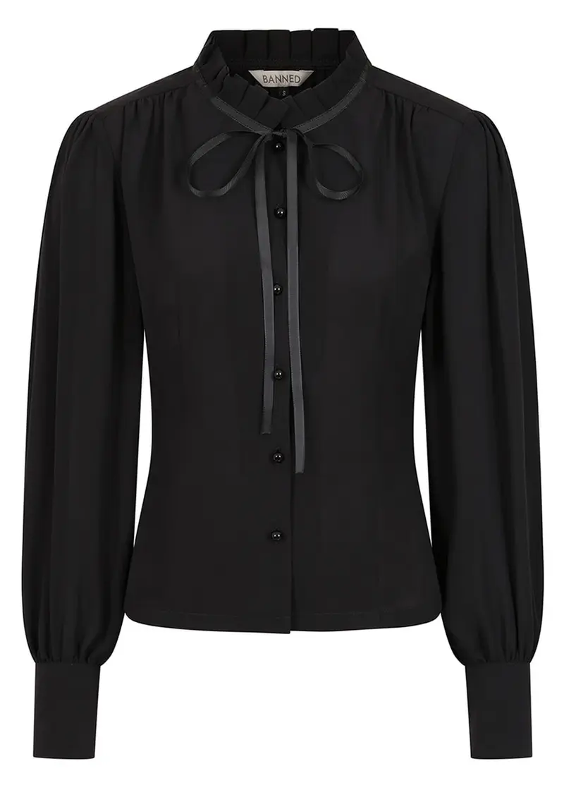 Banned Retro Helly Blouse Black