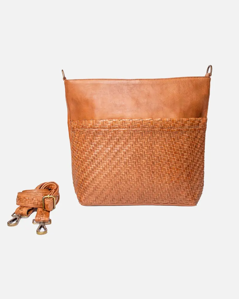 Baren │ Handgeweven Leren Crossbody Tas