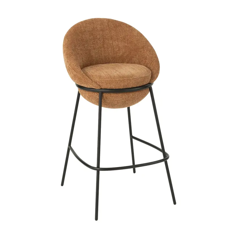 Barkruk Ijzer Terracotta/Zwart J-Line
