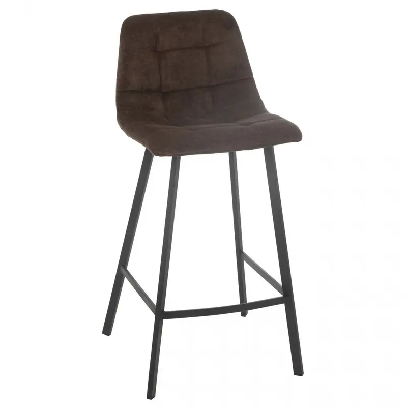 Barstoel Kent Metaal/Polyester Bruin J-Line