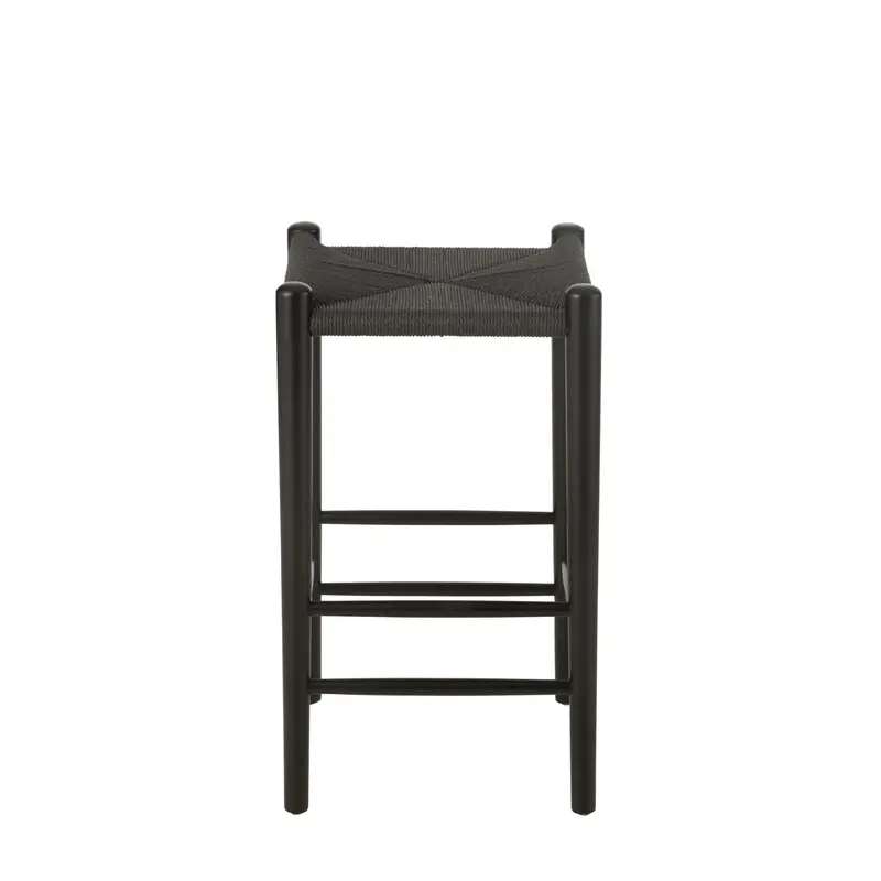 Barstoel Oriental Beukenhout/Touw Zwart J-Line