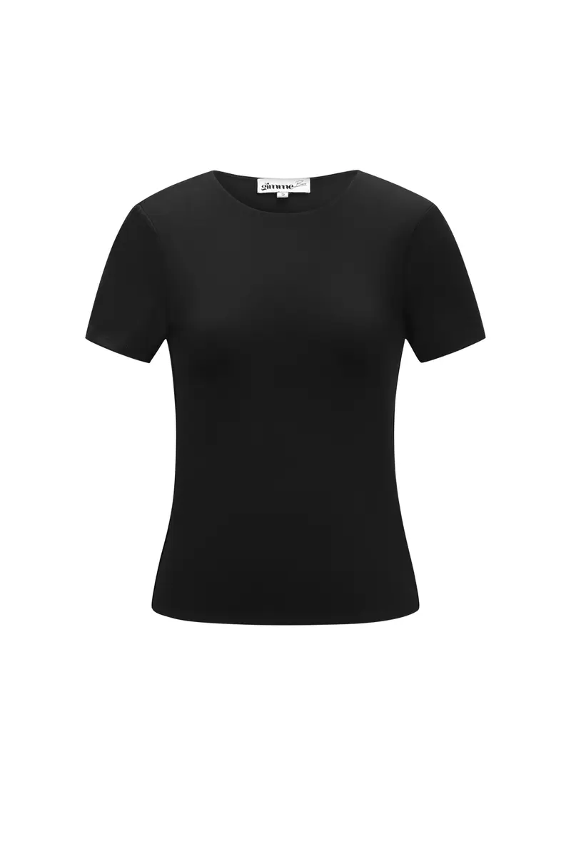 Basic T-shirt | Gimme | Zwart