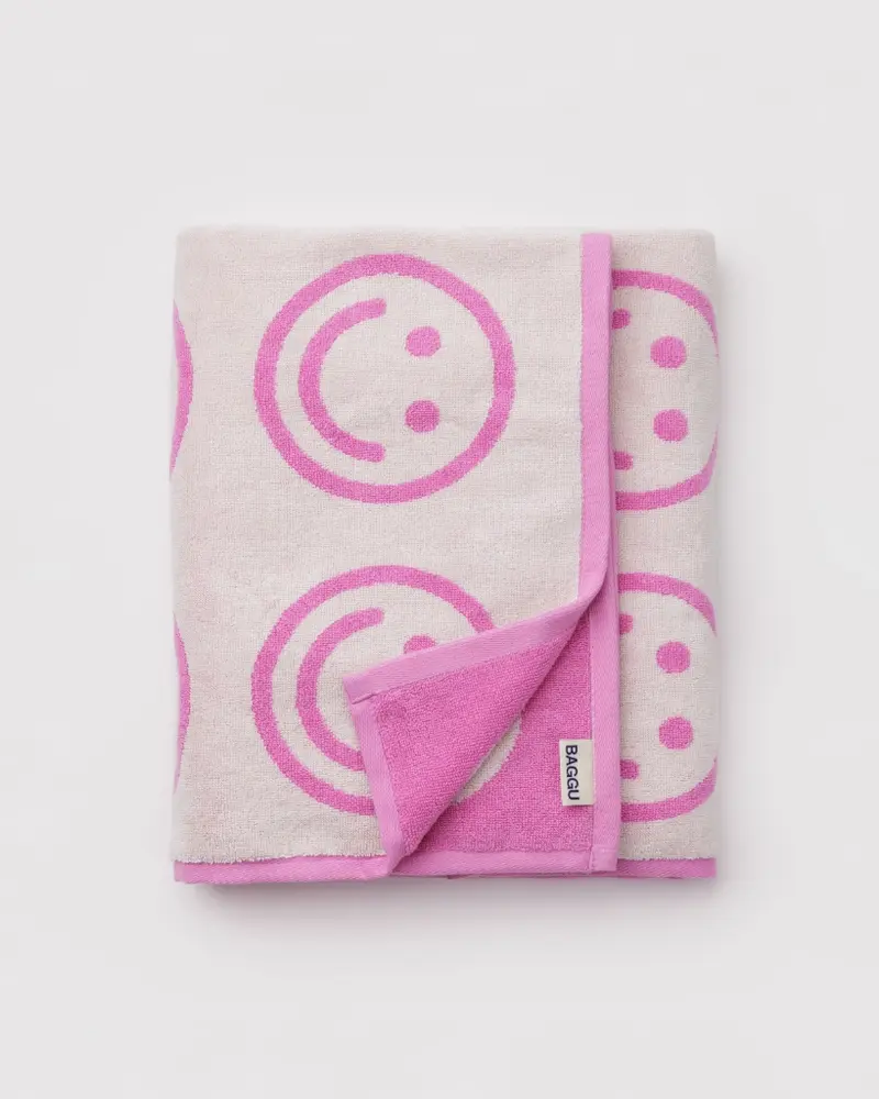 Bath Towel - Happy Pink