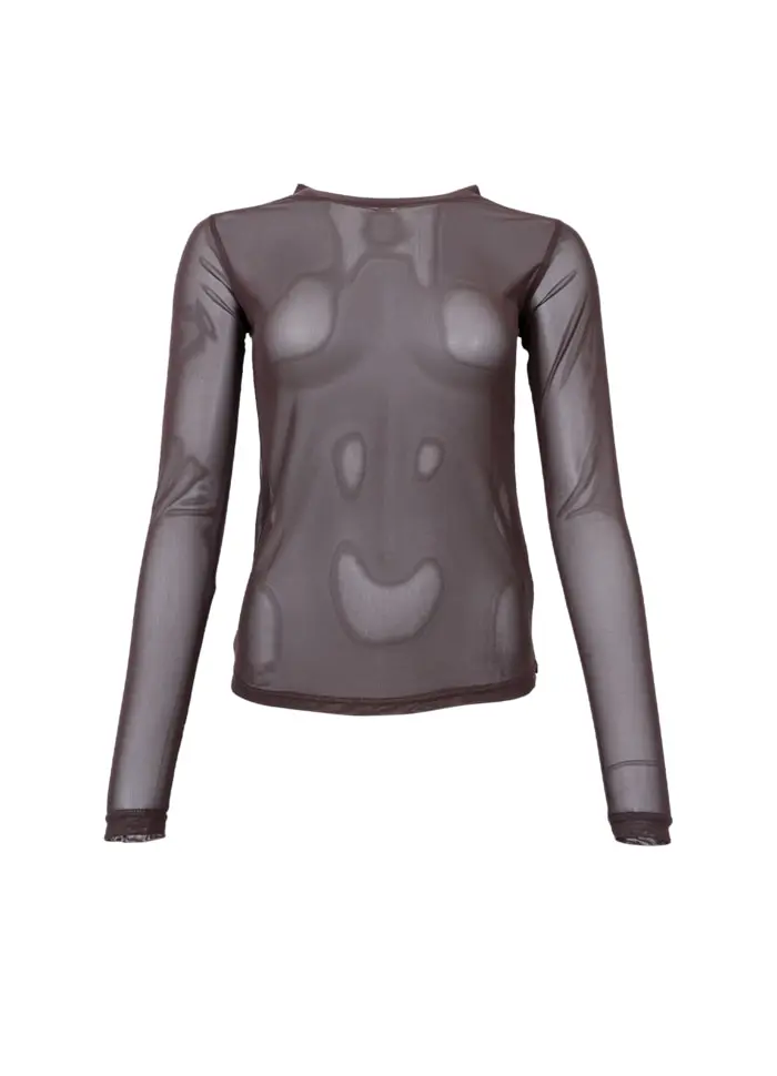 BCannie Mesh Blouse 3846 Coffee