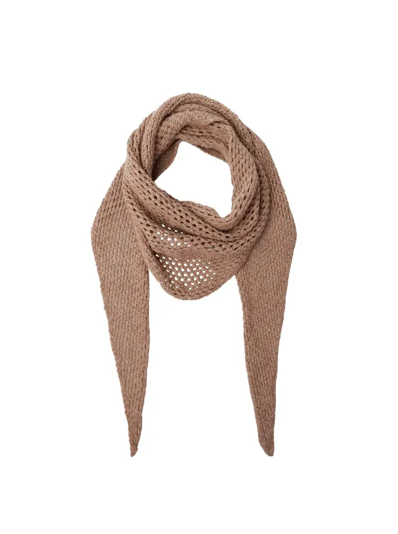 BCGale Knitted Cotton Scarf 208439 Taupe
