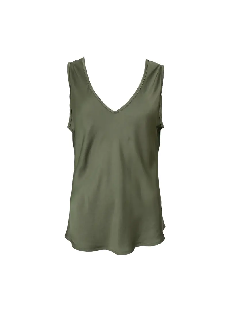 BCMabel Double V-Neck Top 41210 Army