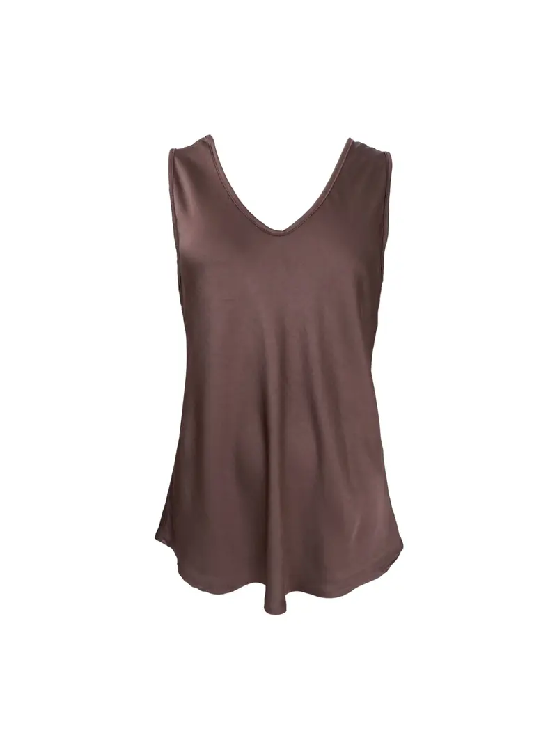 BCMabel Double V-Neck Top 41210 Coffee
