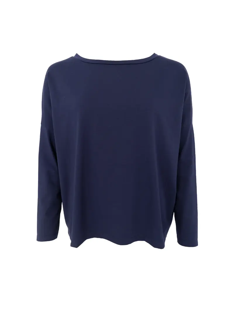 BCMay Loose LS Blouse 41012 Navy