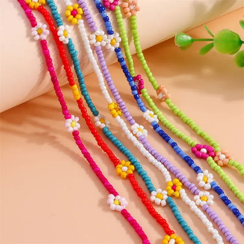 Beaded Flower Necklace