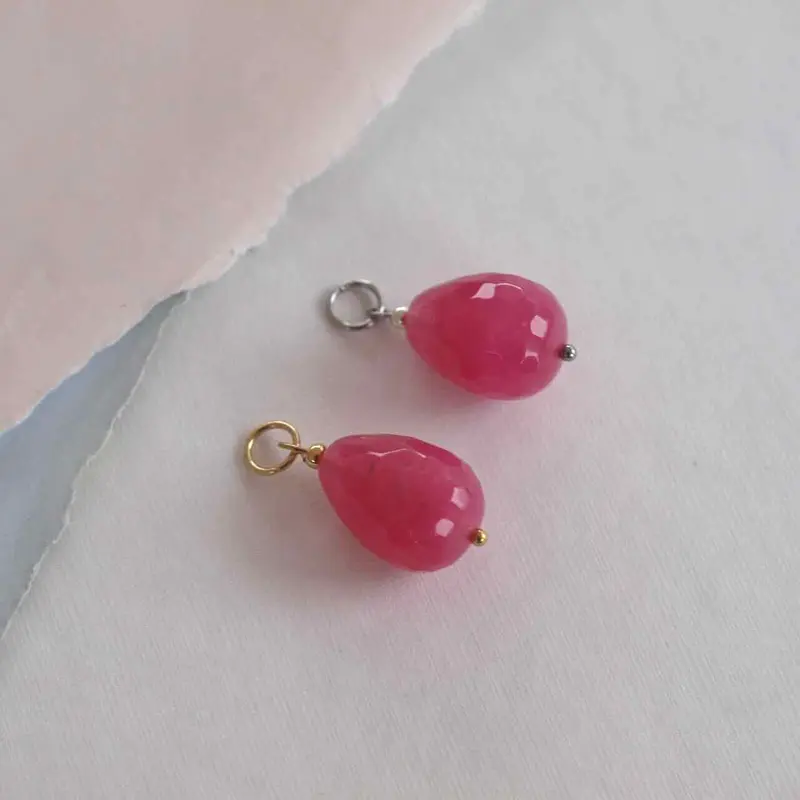 bedels drop roze agaat
