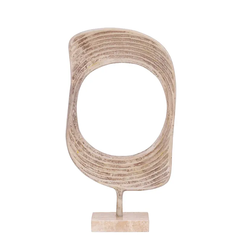 Beeld Monah Beige Aluminium Travertijn Large PTMD