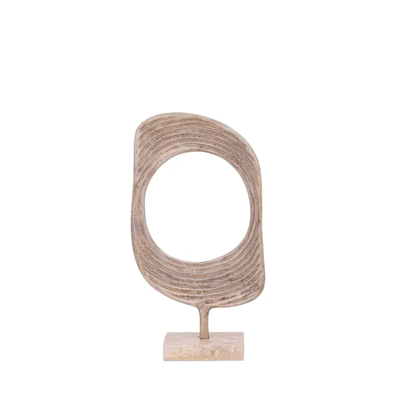 Beeld Monah Beige Aluminium Travertijn Small PTMD