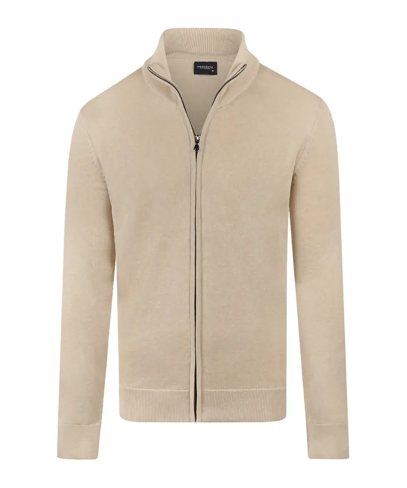 Beige vest met zipper